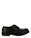 Ferragamo Leather Derby Shoes In Black