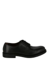 Ferragamo Leather Derby Shoes In Black