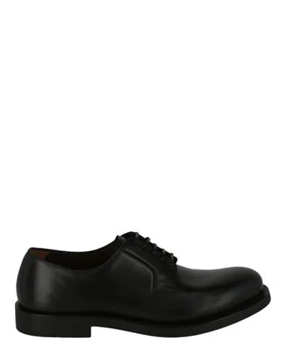 Ferragamo Marius Dress Shoe Man Lace-up Shoes Black Size 9 Calfskin