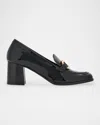 Ferragamo Marlena 60 Block Heel Pumps In Black Patent