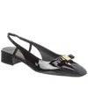 Ferragamo Marlina Patent Leather Flats In Black