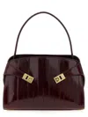Ferragamo Soft Touch Shoulder Bag With Gold Hardware In Burgundy