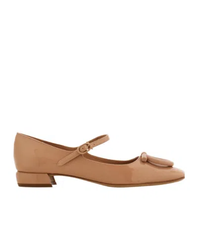 Ferragamo Marry Maxi Gancini Mary Jane In Brown