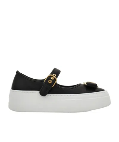 Ferragamo Mary Jane Sneaker In Black
