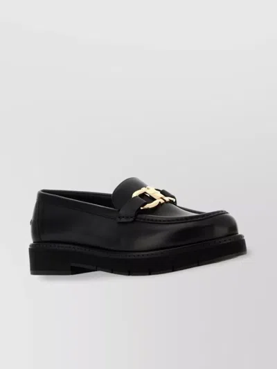 Ferragamo Maryan Chunky Sole Loafers With Gold-tone Hardware