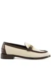 Ferragamo Maryan Gancini-detail Loafers In White