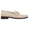 Ferragamo Maryan Leather Loafers In White