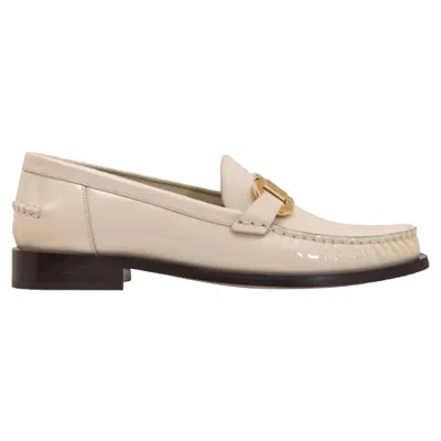 Ferragamo Maryan Leather Loafers In White