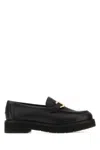 Ferragamo Maryan Lug Chunky Sole Loafers Gold-tone Hardware