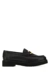 Ferragamo Maryan Lug Chunky Sole Loafers Gold-tone Hardware