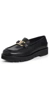 Ferragamo Maryan Lug Flats Nero In Nero