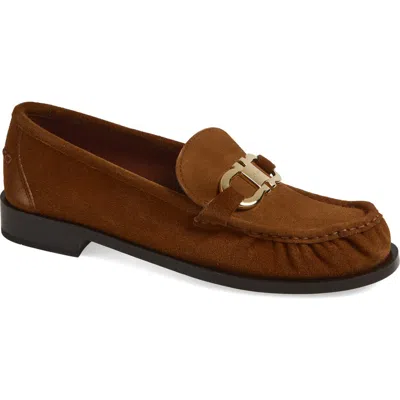 Ferragamo Maryan Moc Toe Suede Loafer In Multi