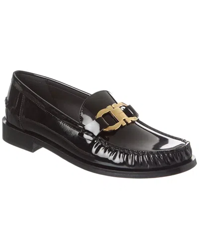Ferragamo Maryan Ornament Patent Loafer In Black