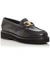 Ferragamo Maryan Chunky Sole Loafers With Gold-tone Hardware In Black
