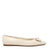 Ferragamo Zea Vara Bow Ballet Flats In Nappa Leather In Neutral