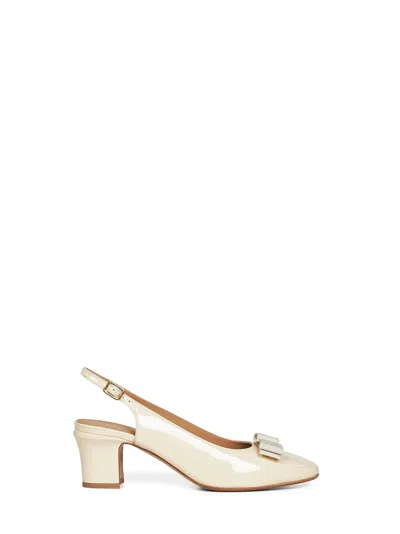 Ferragamo Women Mascarpone Vara Bow Slingback Pumps In Neutral
