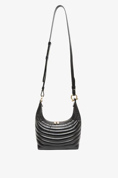 Ferragamo Mat Black Hobo Bag