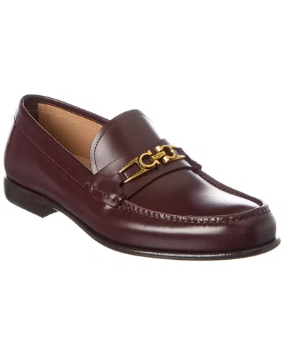 Ferragamo Mathias Leather Loafer In Animal Print