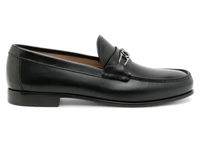 Pre-owned Ferragamo Mathias Ornament Slipon Sneakers In Black