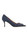 Ferragamo Maxi Gancini High Heels In Blue