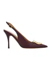 Ferragamo Sara Pointed Toe Slingback Pump In Animal Print