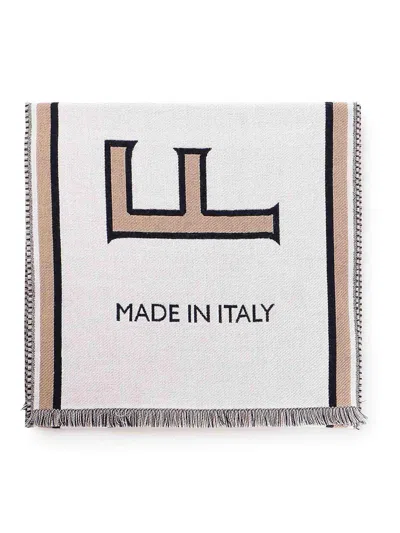 Ferragamo Maxi Scarf Logo In White