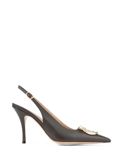 Ferragamo Sara Leather Slingback Pump In Brown