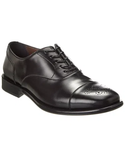 Ferragamo Leather Oxford In Black