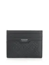 Ferragamo Md Embossed Card Case Wallets Blue