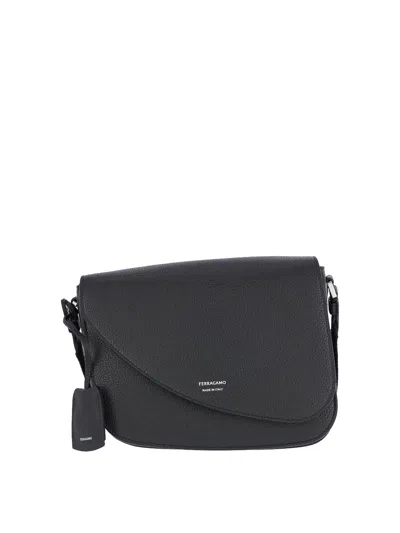 Ferragamo Textured Pebble Shoulder Bag