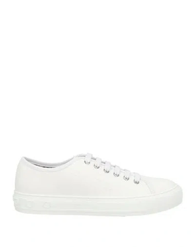 Ferragamo Mediterr Eco Man Sneakers Off White Size 9 Textile Fibers