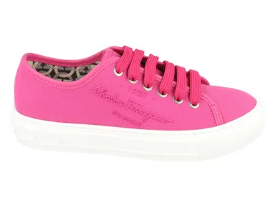 Pre-owned Ferragamo Mediterranean Lowtop Sneakers (women's) In Pink