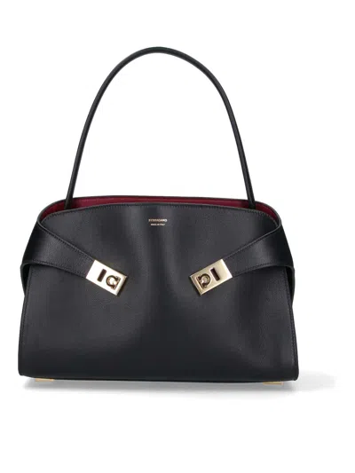 Ferragamo Medium Bag In Black