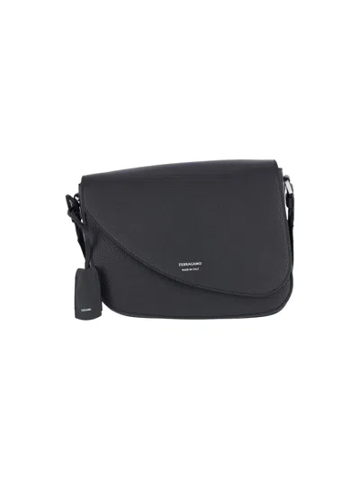 Ferragamo Textured Pebble Shoulder Bag