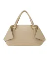 Shop Ferragamo Logo Printed Braided Handle Tote Bag In Nude