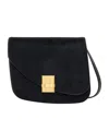 Ferragamo Small Asymmetric Leather Crossbody Bag In Black