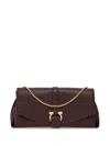 Ferragamo Shoulder Bag With Chain Strap And Gold-tone Hardware In Red