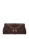 Ferragamo Shoulder Bag With Chain Strap And Gold-tone Hardware In Red