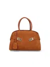 Ferragamo Medium Handbag Hug In Brown