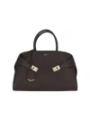 Ferragamo Women Hug Mini Leather Tote Bag In Brown