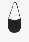 Ferragamo Medium Hobo North-south Leather Shoulder Bag In Black