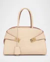 Ferragamo Medium Hug Crossbody Bag In Stone