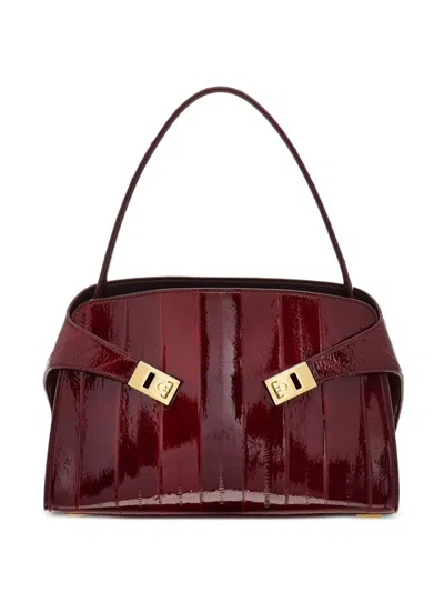 Ferragamo Medium Hug Eel-skin Shoulder Bag In Red