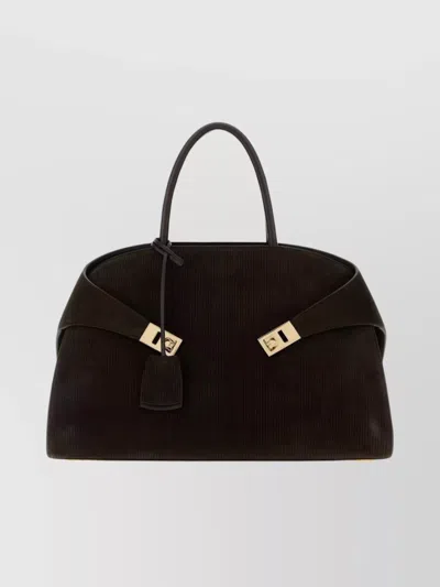 FERRAGAMO MEDIUM HUG HANDBAG STRUCTURED SHAPE