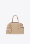 Ferragamo Medium Hug Leather Top Handle Bag