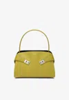 Ferragamo Medium Hug Leather Top Handle Bag In Yellow