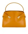 Ferragamo Medium Hug Maxi-grain Leather Shoulder Bag In Orange