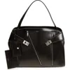 Ferragamo Medium Hug Multizip Shoulder Bag In Black