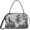 Ferragamo Medium Hug Palm Print Soft Leather Top Handle Bag