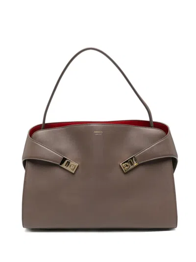 Pre-owned Ferragamo Medium Hug Shoulder Bag In Brown